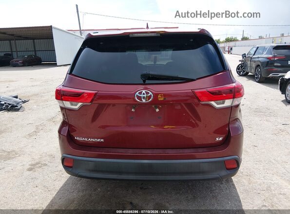 5TDKZRFH4JS533919 2018 TOYOTA HIGHLANDER Red 