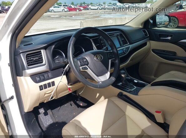 5TDKZRFH4KS316971 2019 TOYOTA HIGHLANDER White 