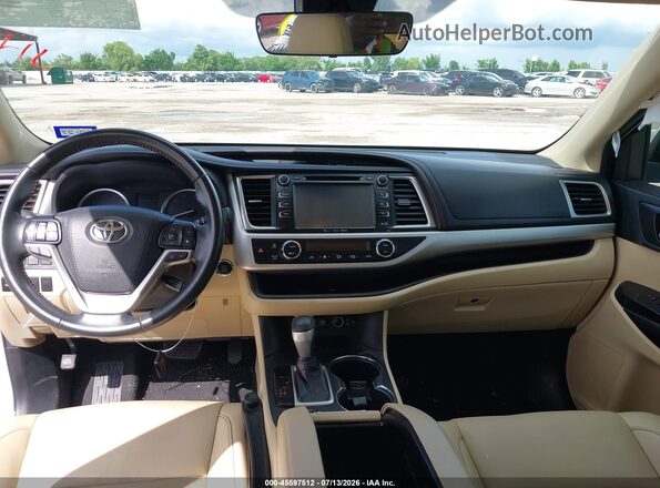 5TDKZRFH4KS316971 2019 TOYOTA HIGHLANDER White 