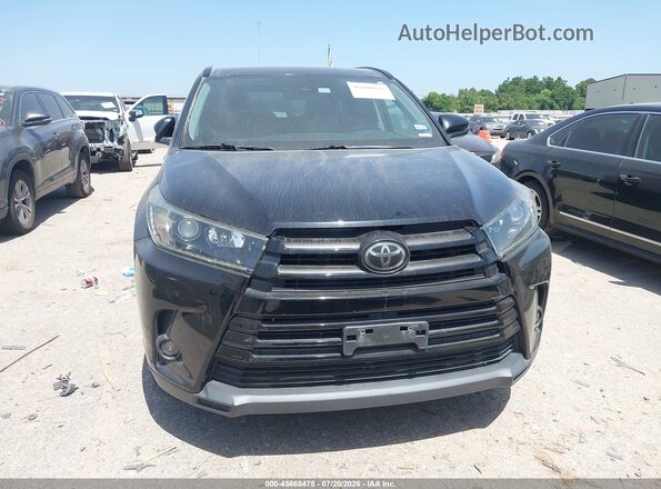 5TDKZRFH4KS333172 2019 TOYOTA HIGHLANDER Black ხელსაწყოთა პანელის ხედი