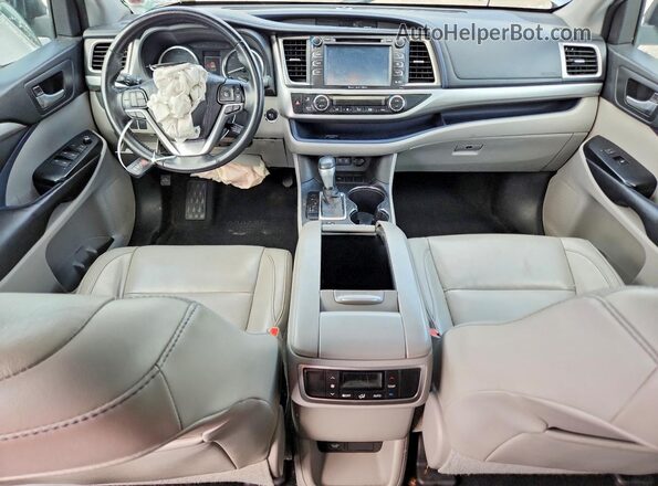 5TDKZRFH5HS194873 2017 TOYOTA HIGHLANDER Silver Առջևի վահանակի տեսք