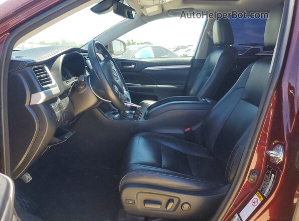 5TDKZRFH5JS260781 2018 TOYOTA HIGHLANDER Red Front interior view