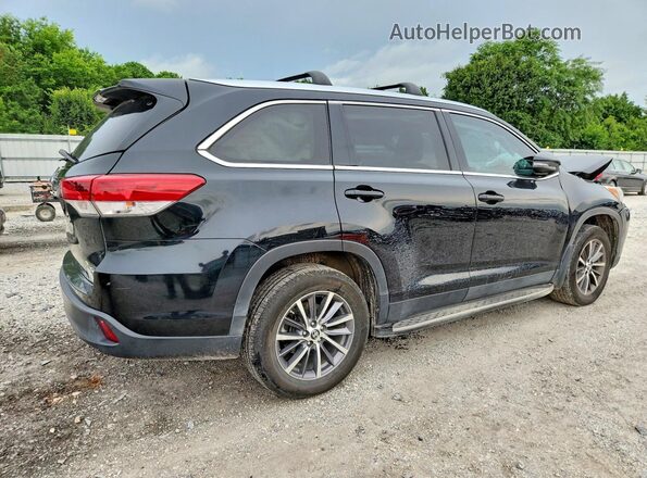 5TDKZRFH5KS563318 2019 TOYOTA HIGHLANDER Black Задня права чверть