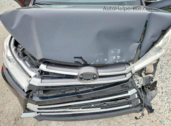 5TDKZRFH5KS563318 2019 TOYOTA HIGHLANDER Black Вид підкапотного простору