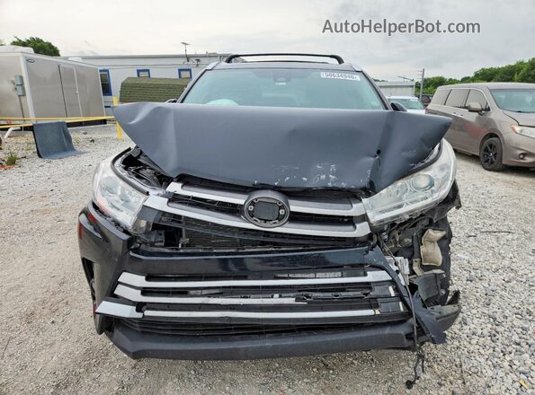 5TDKZRFH5KS563318 2019 TOYOTA HIGHLANDER Black Вид спереду