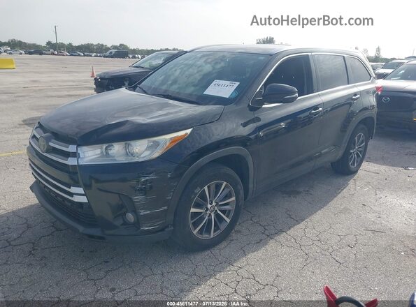 5TDKZRFH7JS283656 2018 TOYOTA HIGHLANDER Black Առջևի ձախ երեք քառորդ տեսարան