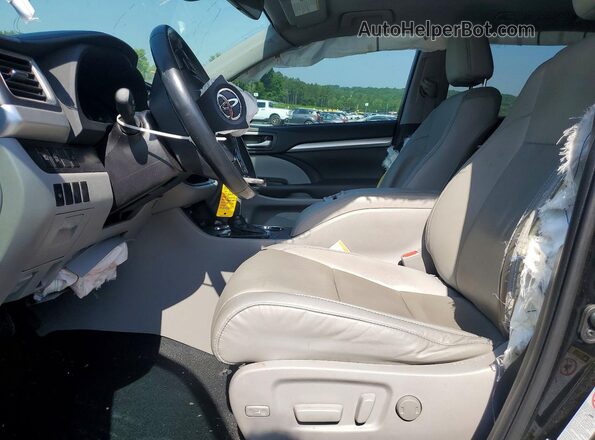 5TDKZRFH7KS315569 2019 TOYOTA HIGHLANDER Black Front interior view