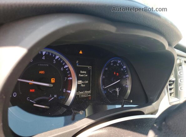 5TDKZRFH7KS315569 2019 TOYOTA HIGHLANDER Black Instrument cluster view