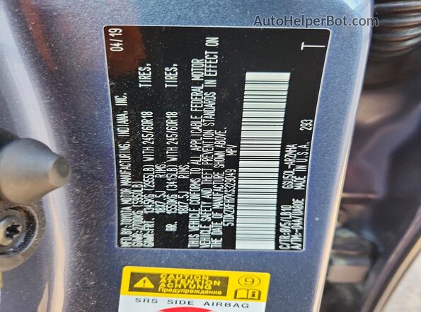 5TDKZRFH7KS329049 2019 TOYOTA HIGHLANDER Blue Սալոնի 360 աստիճան տեսք