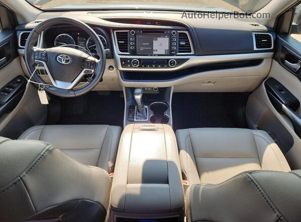 5TDKZRFH7KS329049 2019 TOYOTA HIGHLANDER Blue Առջևի վահանակի տեսք