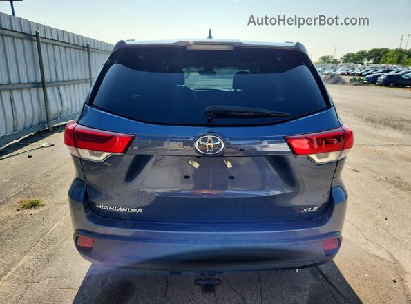 5TDKZRFH7KS329049 2019 TOYOTA HIGHLANDER Blue Հետևի տեսք