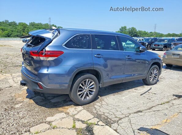 5TDKZRFH7KS333036 2019 TOYOTA HIGHLANDER Blue Tył prawy
