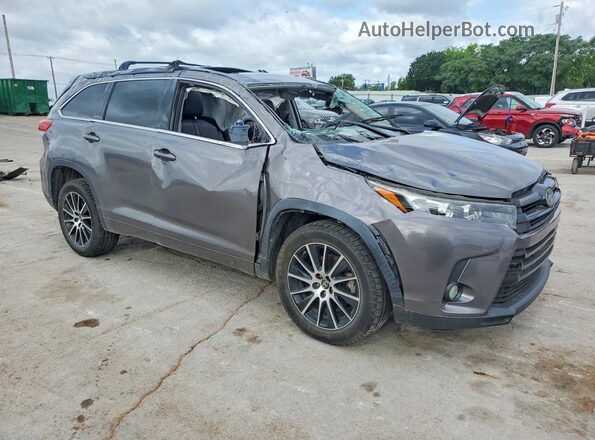 5TDKZRFH8JS545507 2018 TOYOTA HIGHLANDER Серый Передняя правая четверть