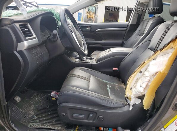 5TDKZRFH8JS545507 2018 TOYOTA HIGHLANDER Серый Вид салона спереди