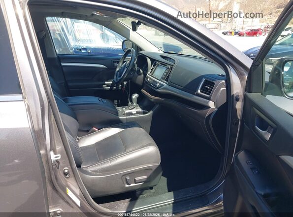 5TDKZRFH9JS549520 2018 TOYOTA HIGHLANDER Серый Вид салона спереди