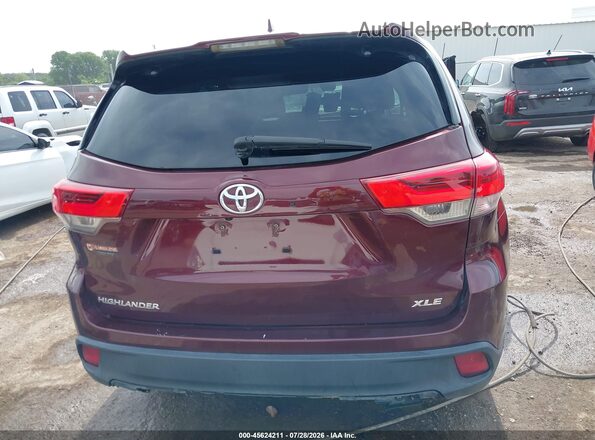 5TDKZRFH9KS298483 2019 TOYOTA HIGHLANDER Бордовый 