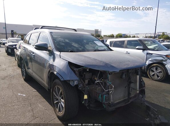 5TDKZRFH9KS347259 2019 TOYOTA HIGHLANDER Blue Панорамний вид салону 360°
