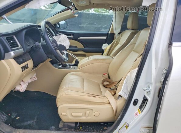 5TDKZRFHXHS508789 2017 TOYOTA HIGHLANDER White Widok wnętrza z przodu