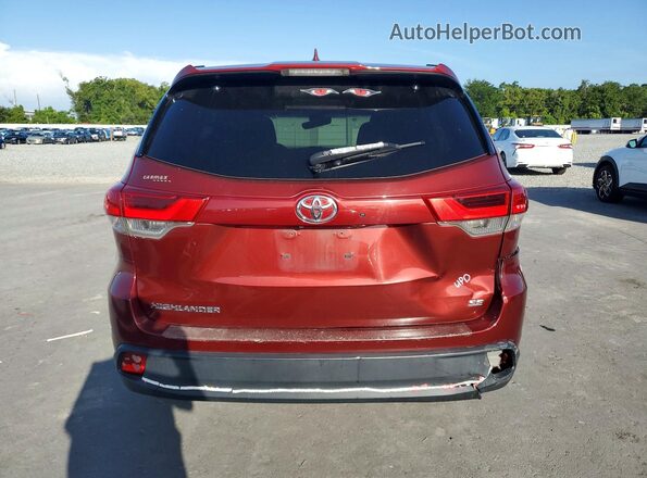 5TDKZRFHXHS508968 2017 TOYOTA HIGHLANDER Burgundy უკანა ხედი