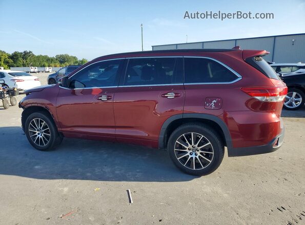 5TDKZRFHXHS508968 2017 TOYOTA HIGHLANDER Burgundy უკანა მარცხენა