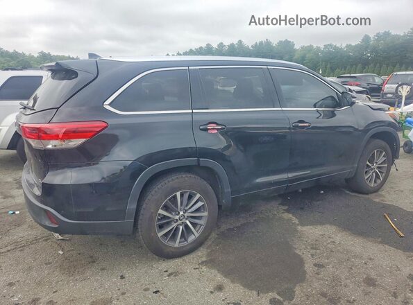5TDKZRFHXJS538705 2018 TOYOTA HIGHLANDER Black Trasero derecho