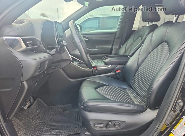 5TDLZRAH3MS050521 2021 TOYOTA HIGHLANDER Black Front interior view