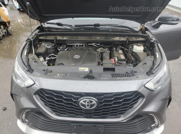 5TDLZRBH2MS089017 2021 TOYOTA HIGHLANDER Gray Vista del compartimento del motor