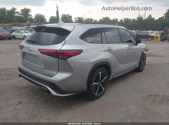 5TDLZRBH4NS213693 2022 TOYOTA HIGHLANDER Gray Задня права чверть