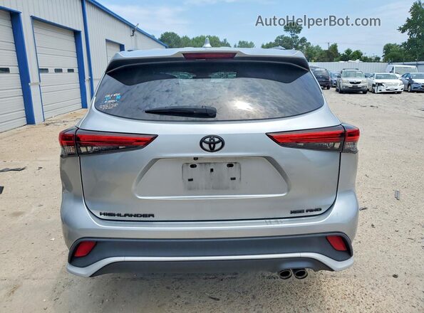 5TDLZRBH9MS088480 2021 TOYOTA HIGHLANDER Silver უკანა ხედი