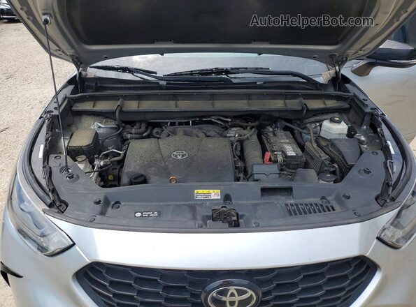 5TDLZRBH9MS088480 2021 TOYOTA HIGHLANDER Silver ძრავის განყოფილების ხედი