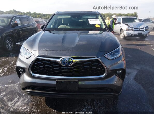 5TDXBRCH4MS021175 2021 TOYOTA HIGHLANDER Gray ხელსაწყოთა პანელის ხედი