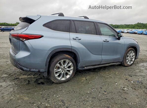 5TDXBRCH5MS022092 2021 TOYOTA HIGHLANDER Blue Trasero derecho