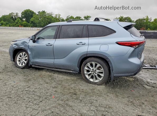 5TDXBRCH5MS022092 2021 TOYOTA HIGHLANDER Blue Trasero izquierdo