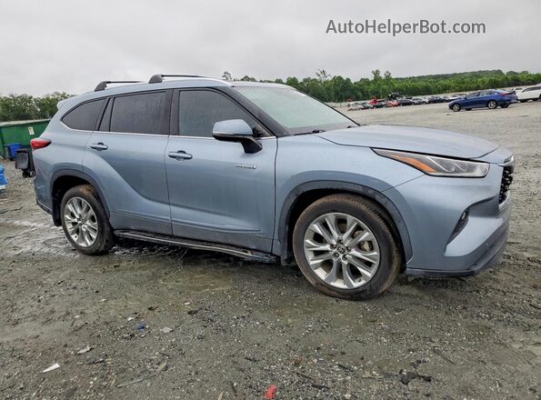 5TDXBRCH5MS022092 2021 TOYOTA HIGHLANDER Blue Delantero derecho