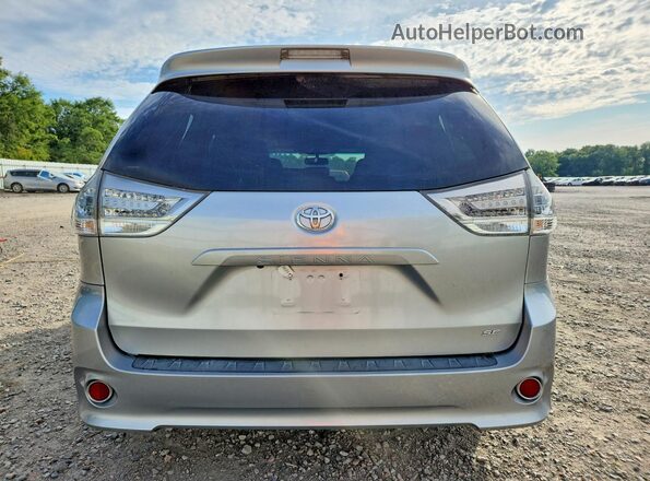 5TDXK3DC2GS728019 2016 TOYOTA SIENNA Silver Вид ззаду