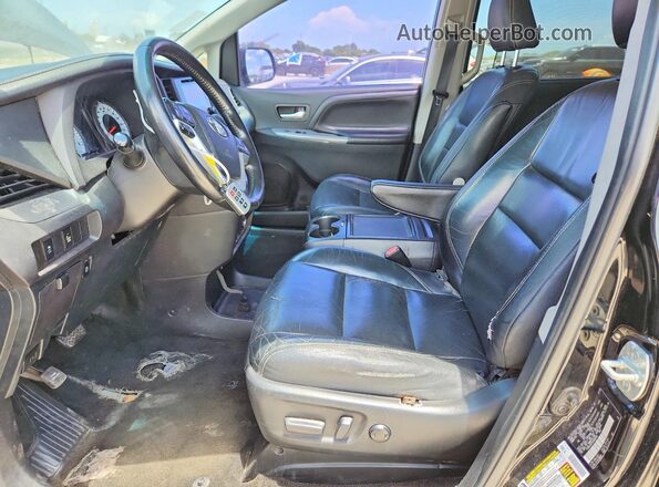5TDXK3DCXGS698168 2016 TOYOTA SIENNA Black Widok wnętrza z przodu