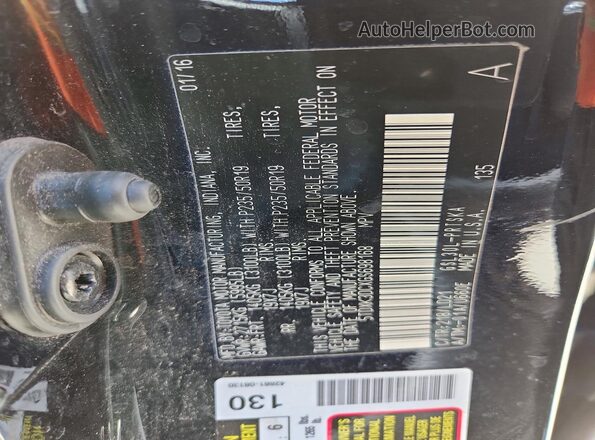 5TDXK3DCXGS698168 2016 TOYOTA SIENNA Black Widok naklejki z numerem VIN