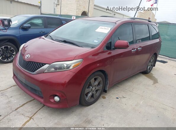 5TDXK3DCXGS763715 2016 TOYOTA SIENNA Maroon Передня ліва чверть