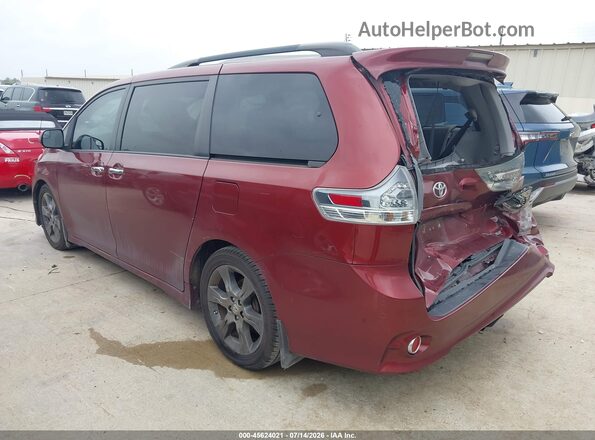 5TDXK3DCXGS763715 2016 TOYOTA SIENNA Maroon Задня ліва чверть