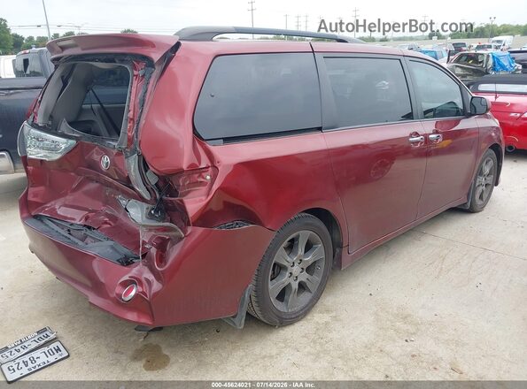 5TDXK3DCXGS763715 2016 TOYOTA SIENNA Maroon Задня права чверть