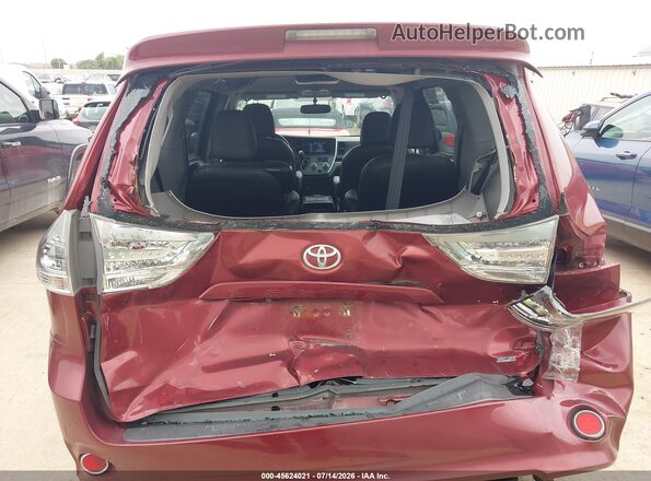 5TDXK3DCXGS763715 2016 TOYOTA SIENNA Maroon Вид спереду