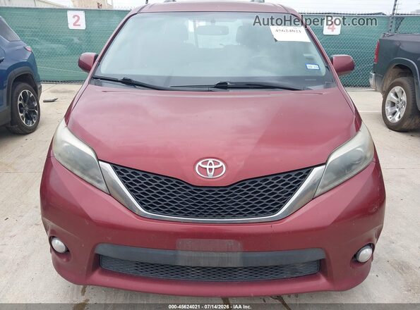 5TDXK3DCXGS763715 2016 TOYOTA SIENNA Maroon Вид щитка приладів