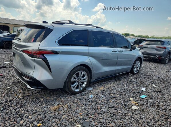 5TDXRKEC2NS085401 2022 TOYOTA SIENNA Серебряный Задняя правая четверть