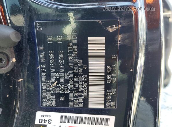 5TDXSKFC9MS013354 2021 TOYOTA SIENNA Black VIN կոդի պիտակի տեսք