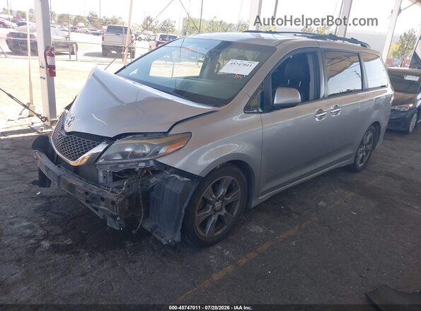 5TDXZ3DC0HS859365 2017 TOYOTA SIENNA Silver წინა მარცხენა ხედი სამი მეოთხედიდან