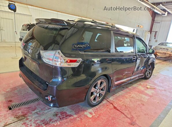 5TDXZ3DC0HS866316 2017 TOYOTA SIENNA Black Задня права чверть