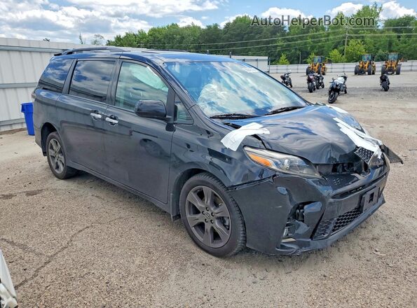 5TDXZ3DC0KS009758 2019 TOYOTA SIENNA Черный Передняя правая четверть