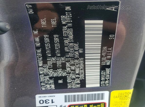 5TDXZ3DC1HS849816 2017 TOYOTA SIENNA Gray 360 interior view