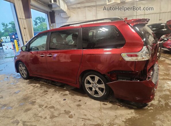 5TDXZ3DC3JS934095 2018 TOYOTA SIENNA Red Trasero izquierdo