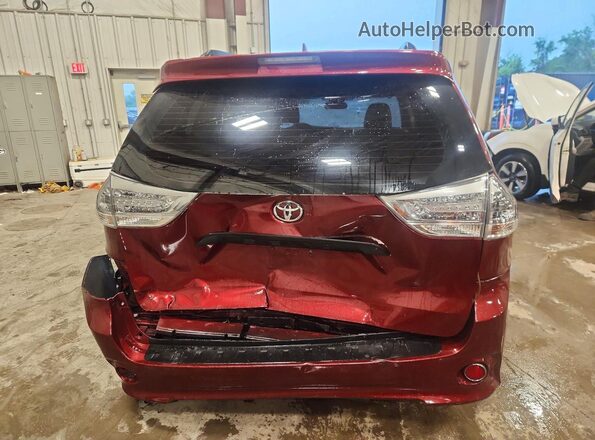 5TDXZ3DC3JS934095 2018 TOYOTA SIENNA Red Vista trasera